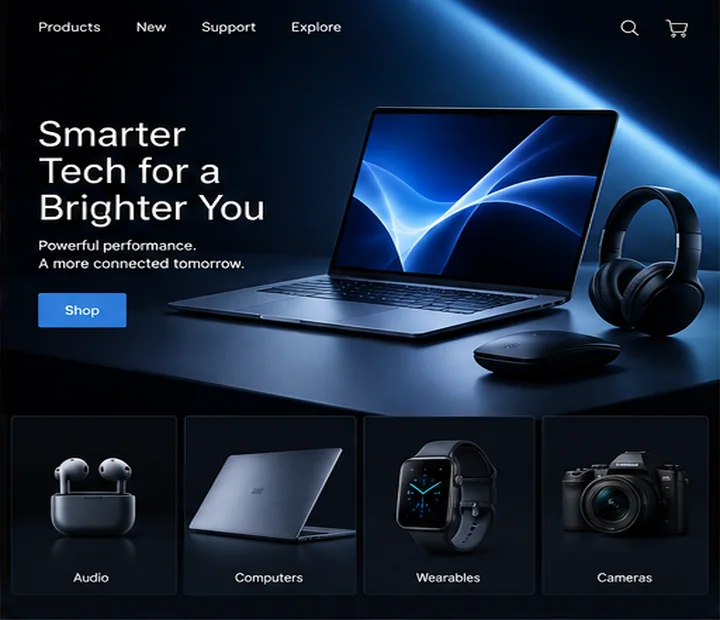 Representative electronics ecommerce concept