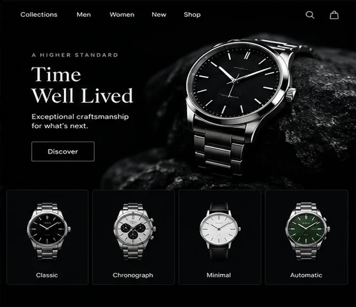 Representative watches ecommerce concept